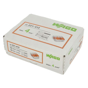 221 Wago - Csatos vezeték összekötő - 3 x 4mm2 (50db)
