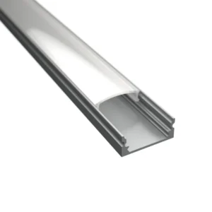 LD101 Ezüst - Felületre szerelhető, alu profil - LED szalaghoz - Opál búrával