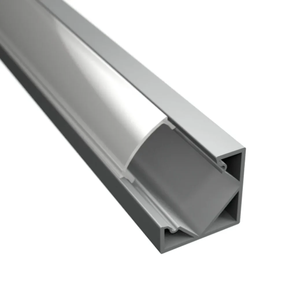 LD201 - Sarokba illeszthető LED profil - Opál búrával