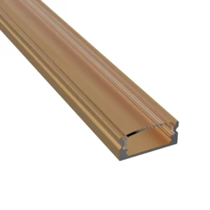 LD101B Bronz - Felületre szerelhető,  alu profil - LED szalaghoz - Átlátszó búrával