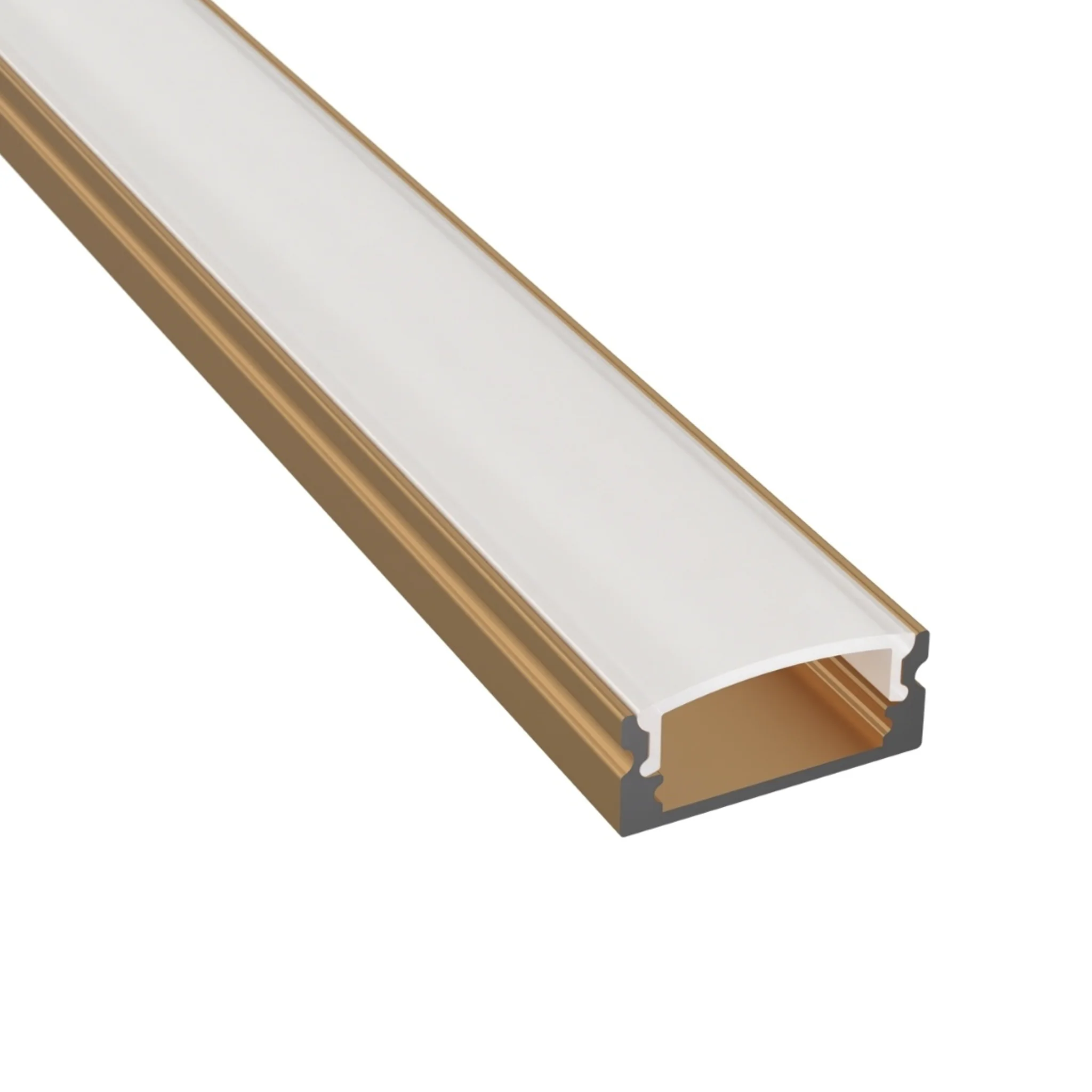 LD101 - Bronz - Felületre szerelhető, Alumínium LED profil - Opál búrával