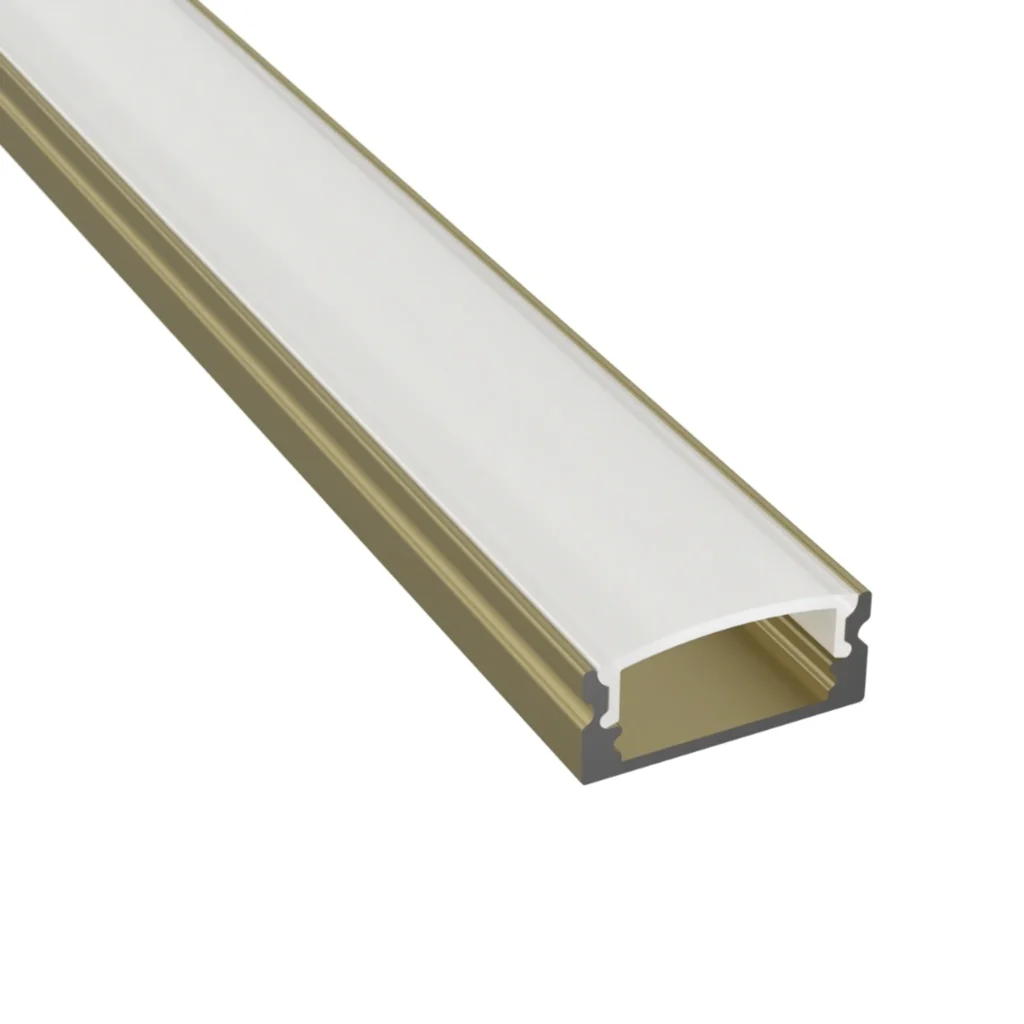 LD101 - Pezsgőszínű - Felületre szerelhető, Alumínium LED profil - Opál búrával