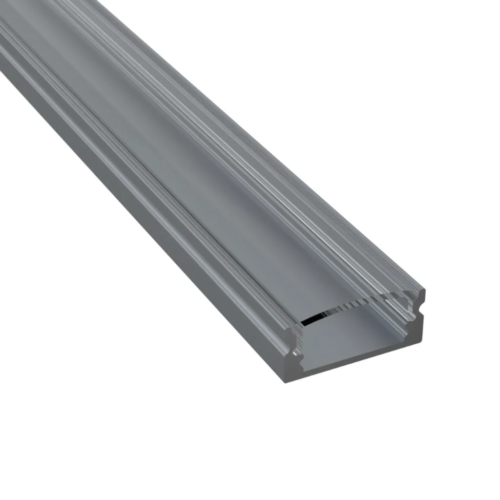 LD101 - Szürke - Felületre szerelhető, Alumínium LED profil - Átlátszó búrával