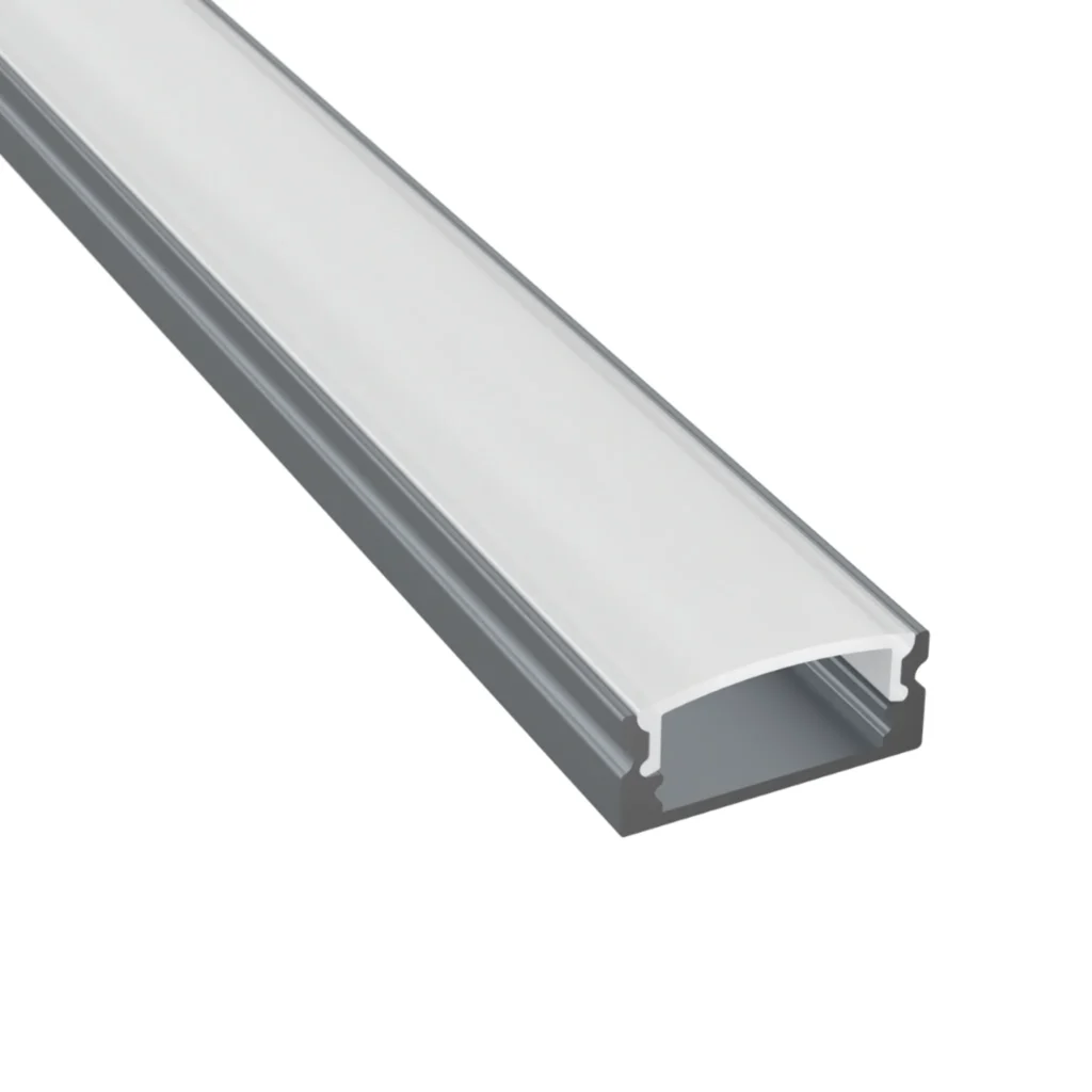 LD101 - Szürke - Felületre szerelhető, Alumínium LED profil - Opál búrával