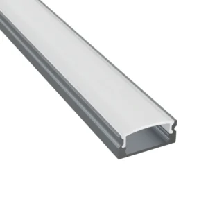 LD101S Szürke - Felületre szerelhető, alu profil - LED szalaghoz - Opál búrával