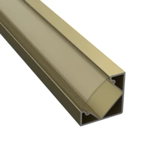 LD201C Pezsgő - Sarokba illeszthető alumínium profil - LED szalaghoz - Átlátszó búrával