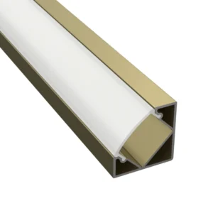 LD201C Pezsgő - Sarokba illeszthető alumínium profil - LED szalaghoz - Opál búrával