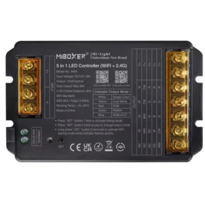 HW5 - MiBoxer - 12-48V - 5 az 1-ben - Csoport (zóna) vezérlő - CCT, RGB, RGB+W és RGB+CCT - WiFi