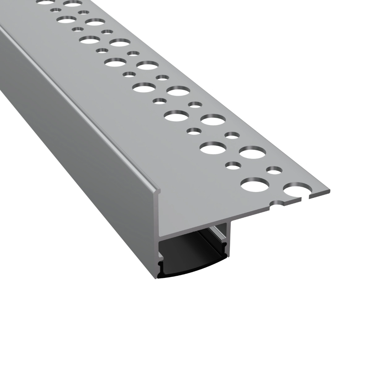 LD407 Ezüst - Stairway - Lépcső, élvilágító profil LED szalaghoz - Fekete búrával_12