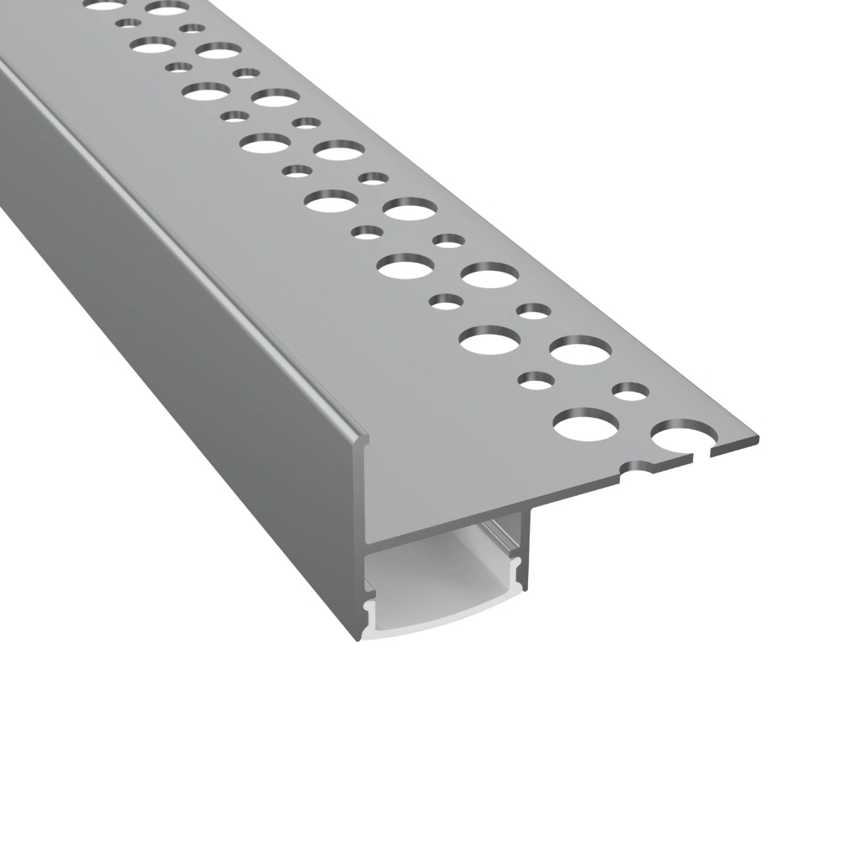 LD407 Ezüst - Stairway - Lépcső, élvilágító profil LED szalaghoz - Opál búrával_32