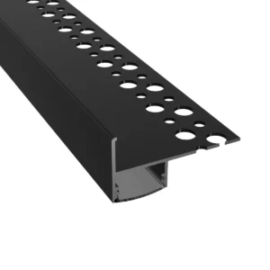 LD407B Fekete - Stairway - Lépcső, élvilágító profil LED szalaghoz - Átlátszó búrával