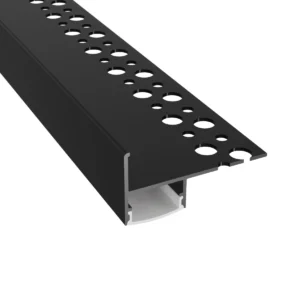 LD407B Fekete - Stairway - Lépcső, élvilágító profil LED szalaghoz - Opál búrával