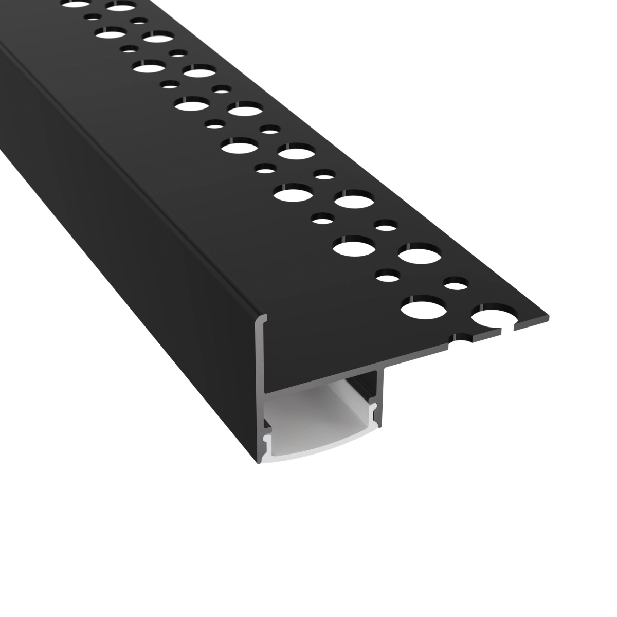 LD407B Fekete - Stairway - Lépcső, élvilágító profil LED szalaghoz - Opál búrával_22